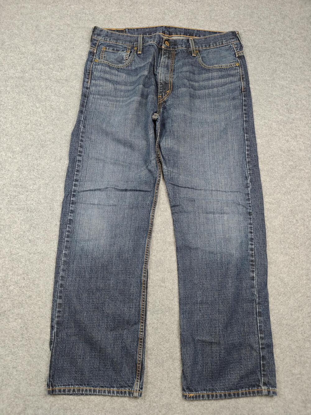 Levi's Jeans Mens 36x32 Blue Medium Wash Straight Denim Regular Fit Waterless